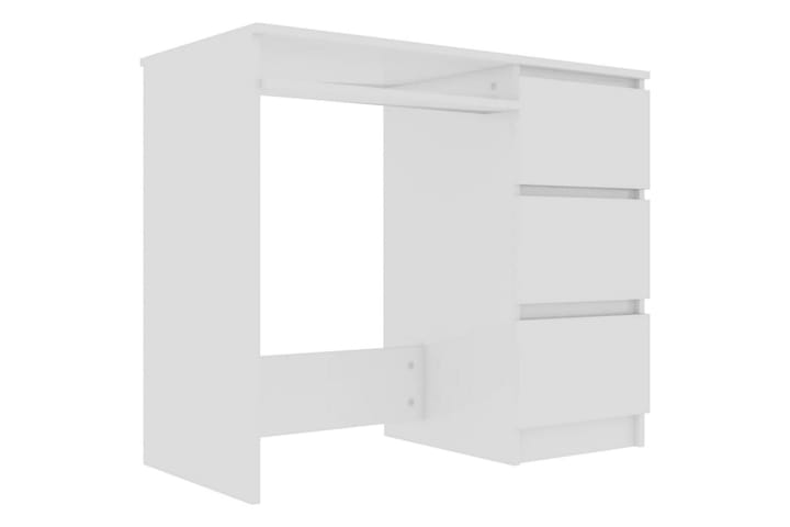 Työpöytä korkeakiilto valkoinen 90x45x76 cm lastulevy - Valkoinen - Tietokonepöytä
 - Kirjoituspöytä