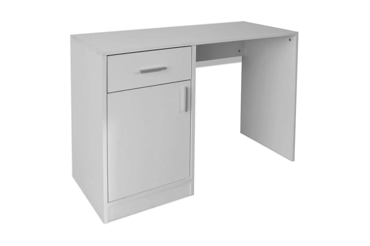 Työpöytä Lipastolla ja Kaapilla Valkoinen 100x40x73 cm - Valkoinen - Tietokonepöytä
 - Kirjoituspöytä
