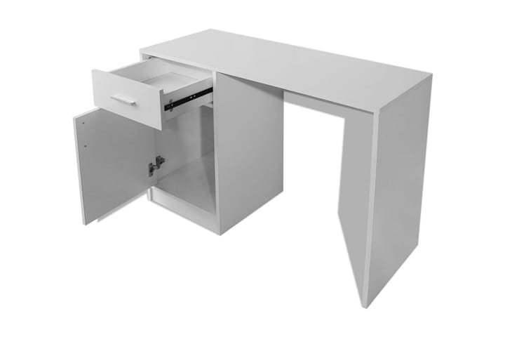 Työpöytä Lipastolla ja Kaapilla Valkoinen 100x40x73 cm - Valkoinen - Tietokonepöytä
 - Kirjoituspöytä