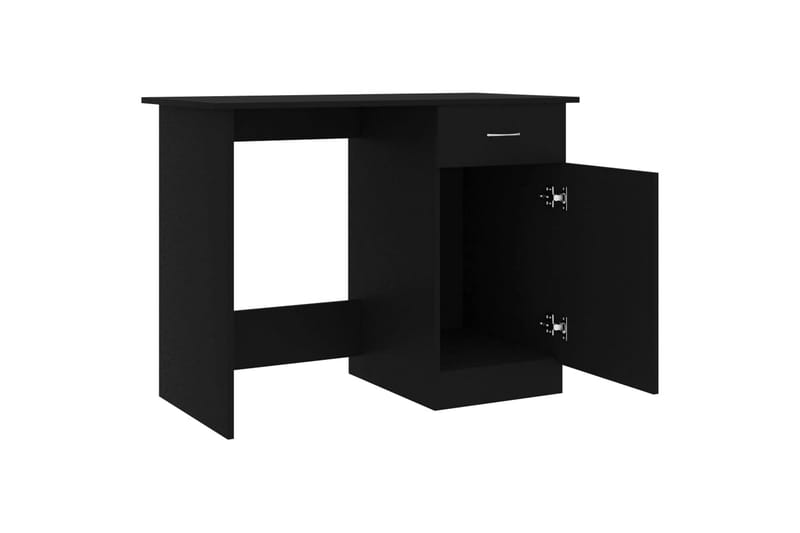Työpöytä musta 100x50x76 cm lastulevy - Musta - Huonekalut - Pöytä & ruokailuryhmä - Työpöytä
 - Kirjoituspöytä