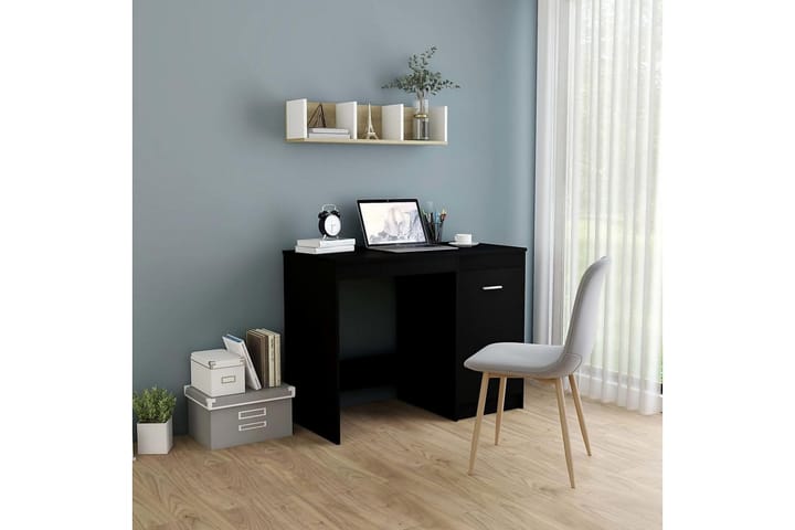 Työpöytä musta 100x50x76 cm lastulevy - Musta - Tietokonepöytä
 - Kirjoituspöytä