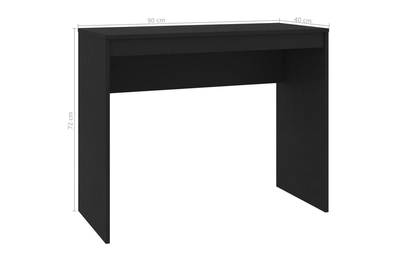 Työpöytä musta 90x40x72 cm lastulevy - Musta - Huonekalut - Pöytä & ruokailuryhmä - Työpöytä
 - Kirjoituspöytä