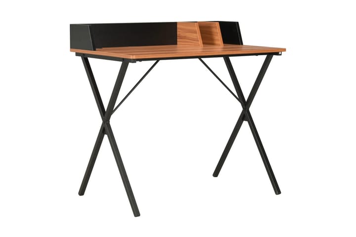 Työpöytä musta ja ruskea 80x50x84 cm - Musta - Tietokonepöytä
 - Kirjoituspöytä