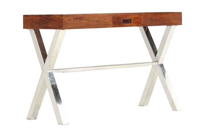 Työpöytä täysi akaasiapuu seesamviimeistelyllä 110x50x76 cm - Ruskea - Tietokonepöytä
 - Kirjoituspöytä