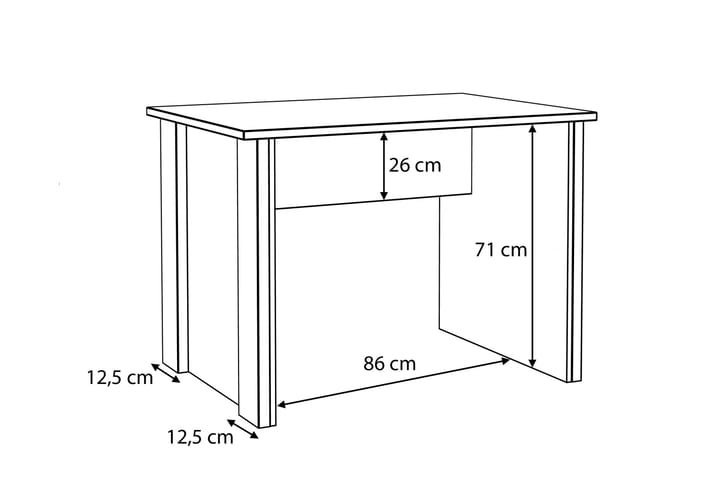 Työpöytä Trevorton 153 cm - Ruskea/Harmaa - Tietokonepöytä
 - Kirjoituspöytä