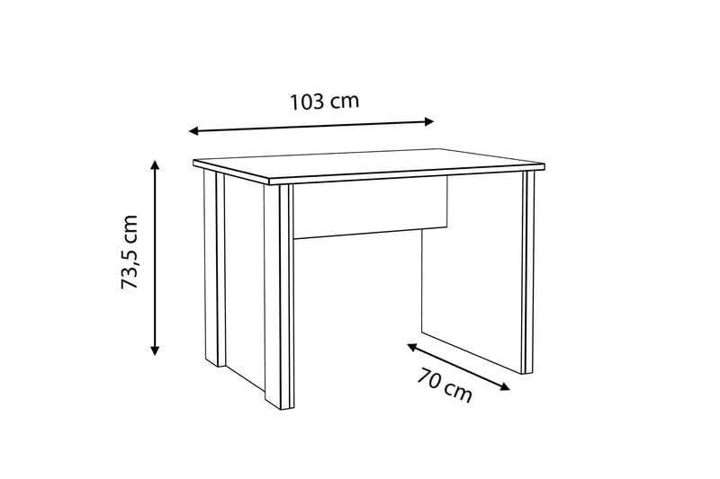 Työpöytä Trevorton 153 cm - Ruskea/Harmaa - Tietokonepöytä
 - Kirjoituspöytä