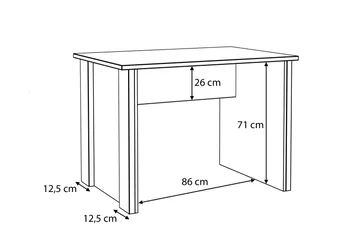 Työpöytä Trevorton 153 cm - Ruskea/Harmaa - Huonekalut - Pöytä & ruokailuryhmä - Työpöytä - Kirjoituspöytä