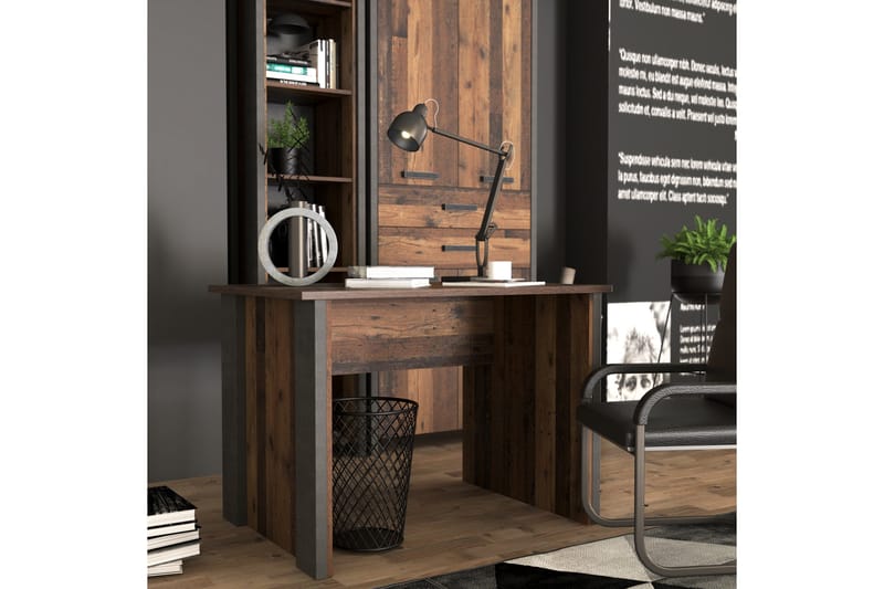 Työpöytä Trevorton 153 cm - Ruskea/Harmaa - Huonekalut - Pöytä & ruokailuryhmä - Työpöytä - Kirjoituspöytä