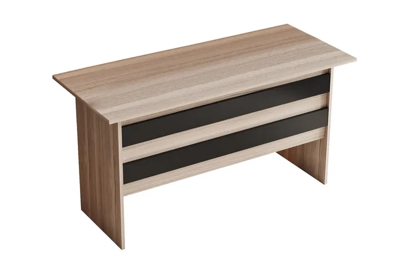 Työpöytä Tully 140 cm, Luonnonväri/Musta