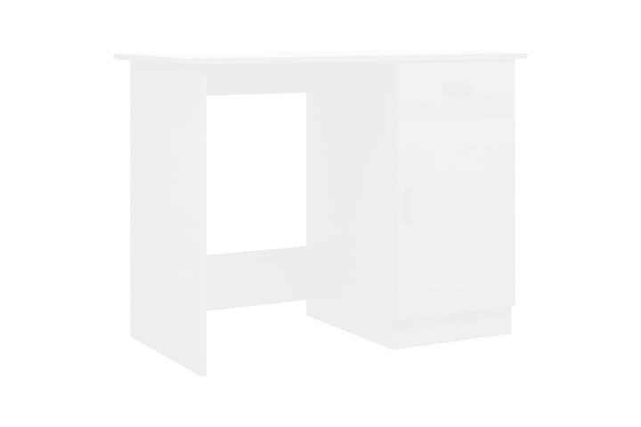 Työpöytä valkoinen 100x50x76 cm lastulevy - Valkoinen - Kirjoituspöytä - Tietokonepöytä