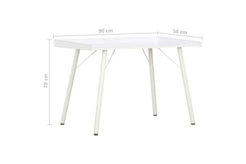 Työpöytä valkoinen 90x50x79 cm - Valkoinen - Huonekalut - Pöytä & ruokailuryhmä - Työpöytä
 - Kirjoituspöytä