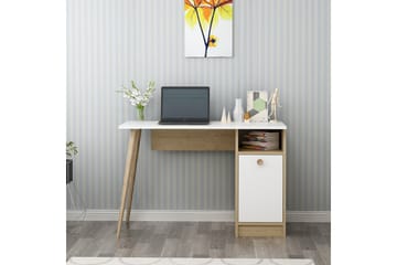 Työpöytä Zegerslot 110 cm - Valkoinen/Luonnonväri - Huonekalut - Pöytä & ruokailuryhmä - Työpöytä
 - Kirjoituspöytä