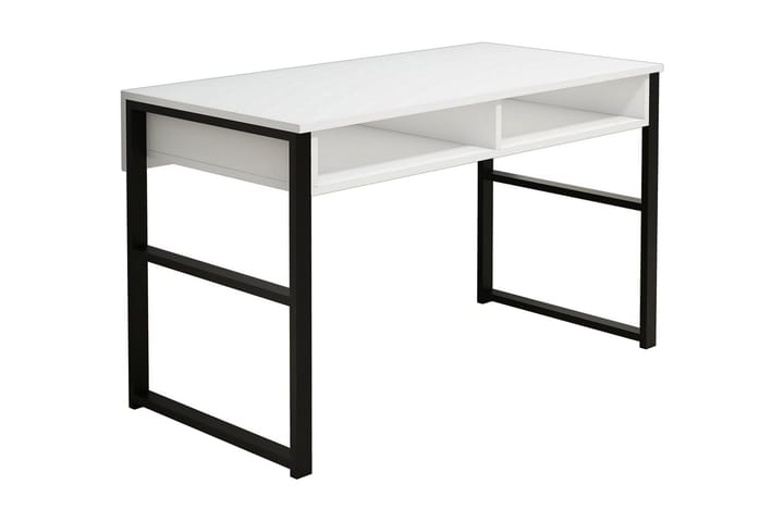 Kirjoituspöytä Tyrsberget 120 cm Säilytyksellä Hylly - Valkoinen/Musta - Tietokonepöytä
 - Kirjoituspöytä