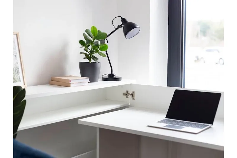 White - Huonekalut - Pöytä & ruokailuryhmä - Työpöytä
 - Kirjoituspöytä - Kulmakirjoituspöytä