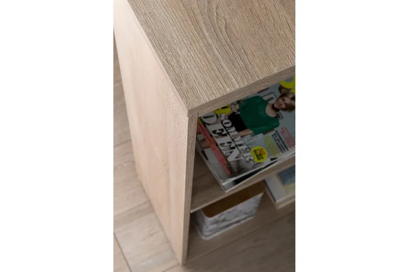 Kirjoituspöytä Wohnling hyllyllä 120x120x53 cm puuta moderni tyyli Sonoma - Sonoma - Huonekalut - Pöytä & ruokailuryhmä - Työpöytä - Tietokonepöytä