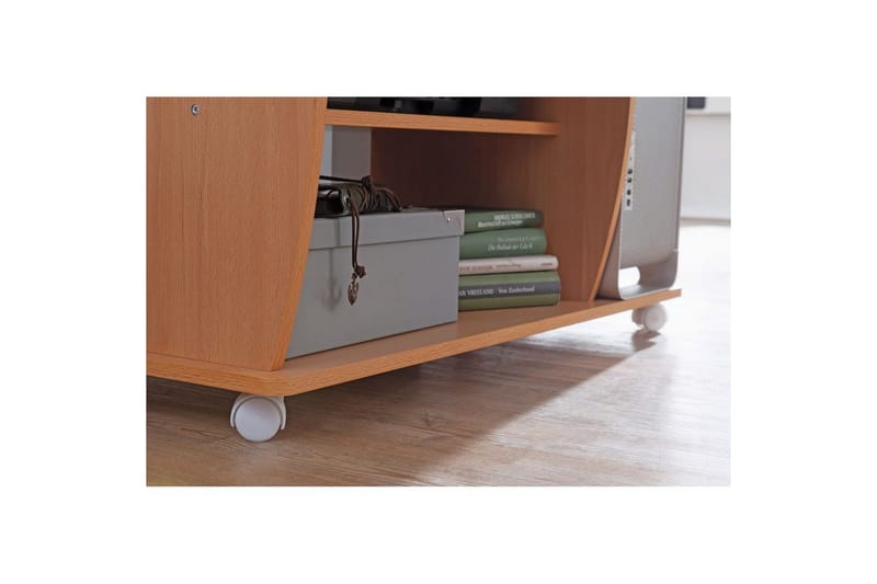 Kirjoituspöytä Wohnling kannettavalle tietokoneelle tai tietokoneelle, pyörillä, näppäimistön ulosvedettävä taso, moderni tyyli Pyökki - Pyökki - Huonekalut - Pöytä & ruokailuryhmä - Työpöytä - Tietokonepöytä