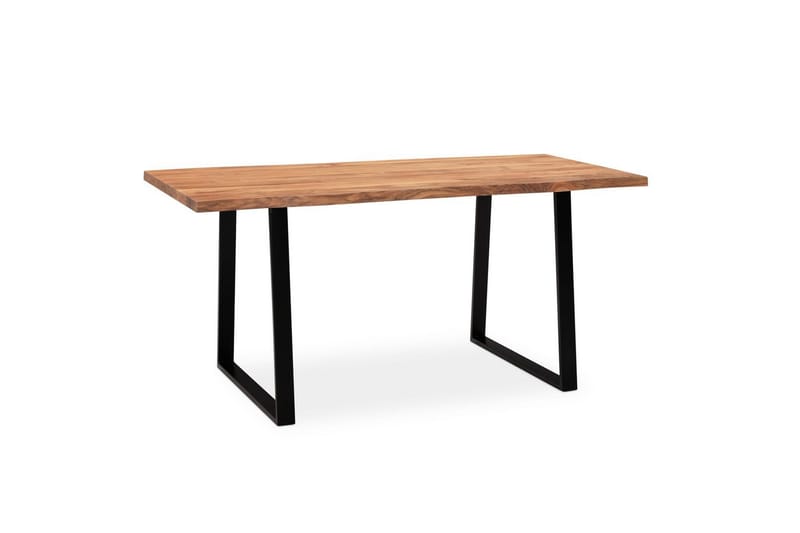 Kirjoituspöytä Wohnling Massiivipuinen puureuna Metallijalat Maalaistyyli Musta, suora, 160x80 cm - Musta, suora, 160x80 cm - Huonekalut - Pöytä & ruokailuryhmä - Työpöytä
 - Tietokonepöytä