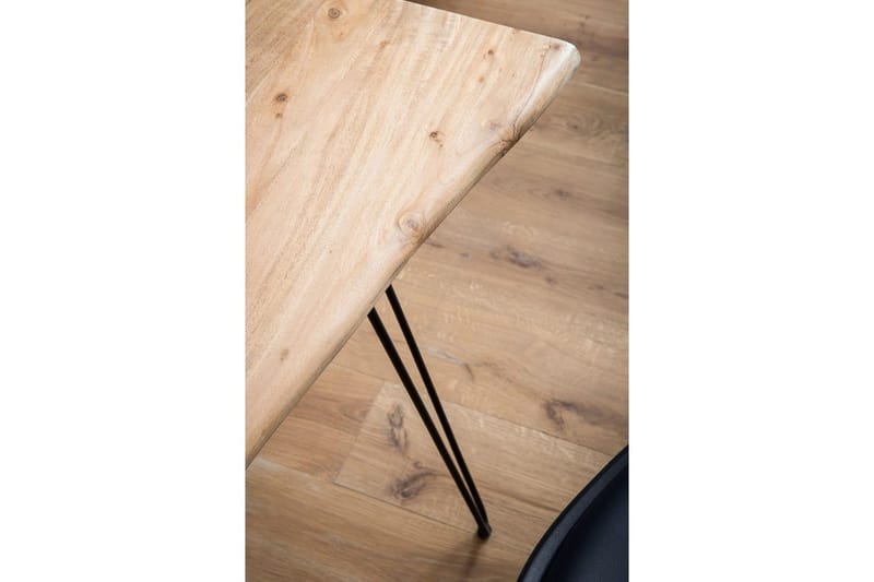 Kirjoituspöytä Wohnling Massiivipuuta 150 cm puun reuna ja hiusneulajalat Maalaistalo - Huonekalut - Pöytä & ruokailuryhmä - Työpöytä - Tietokonepöytä