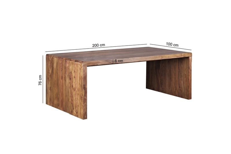 Kirjoituspöytä Wohnling Täyspuiset jalat maalaistalo 200x100 cm, Ruusupuu - 200x100 cm, Ruusupuu - Huonekalut - Pöytä & ruokailuryhmä - Työpöytä
 - Tietokonepöytä