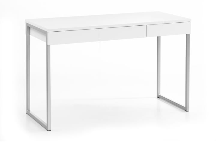 Kirjoituspöytä Praxia Plus 126 cm Säilytyksellä 3 laatikkoa - Valkoinen/Kromi - Kirjoituspöytä - Tietokonepöytä