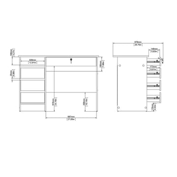 Klintberg työpöytä 109x48x76 cm - Huonekalut - Pöytä & ruokailuryhmä - Työpöytä - Kirjoituspöytä