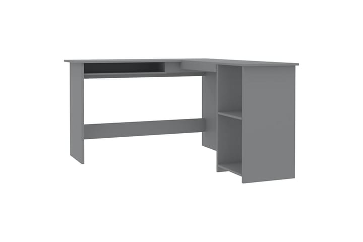 L-muotoinen kulmapöytä harmaa 120x140x75 cm lastulevy - Harmaa - Tietokonepöytä
 - Kirjoituspöytä