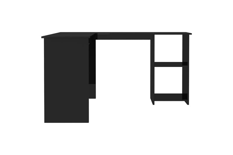 L-muotoinen kulmapöytä korkeak. musta 120x140x75cm lastulevy - Musta - Huonekalut - Pöytä & ruokailuryhmä - Työpöytä
 - Tietokonepöytä