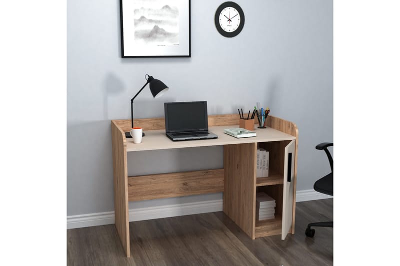 Luses Kirjoituspöytä 23,6x123,6 cm - Ruskea/Beige - Huonekalut - Pöytä & ruokailuryhmä - Työpöytä - Tietokonepöytä