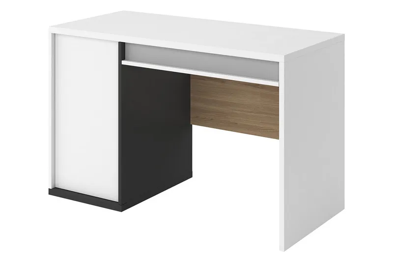 Metropolitan Kirjoituspöytä 120x56 cm, Ruskea/Valkoinen/Vaaleanharmaa/Musta