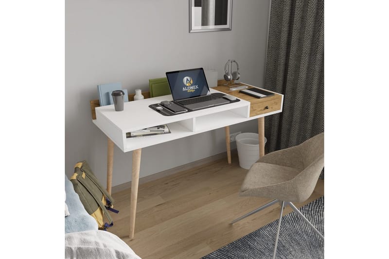 Miraen Kirjoituspöytä 53x120 cm - Valkoinen - Huonekalut - Pöytä & ruokailuryhmä - Työpöytä
 - Tietokonepöytä