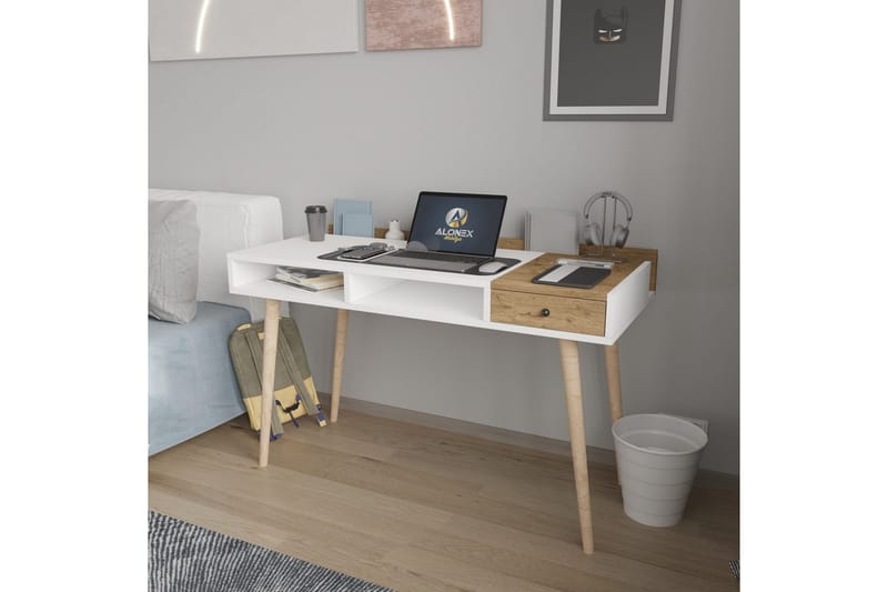 Miraen Kirjoituspöytä 53x120 cm - Valkoinen - Huonekalut - Pöytä & ruokailuryhmä - Työpöytä
 - Tietokonepöytä