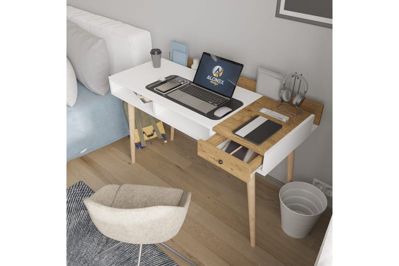Miraen Kirjoituspöytä 53x120 cm - Valkoinen - Huonekalut - Pöytä & ruokailuryhmä - Työpöytä
 - Tietokonepöytä