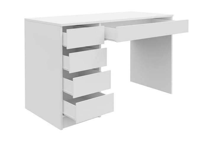 Moon Kirjoituspöytä 120 cm Säilytyksellä 5 laatikkoa - Valkoinen - Tietokonepöytä
 - Kirjoituspöytä
