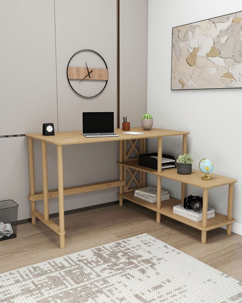 Morina Kirjoituspöytä 125 cm - Tammi - Huonekalut - Pöytä & ruokailuryhmä - Työpöytä - Tietokonepöytä