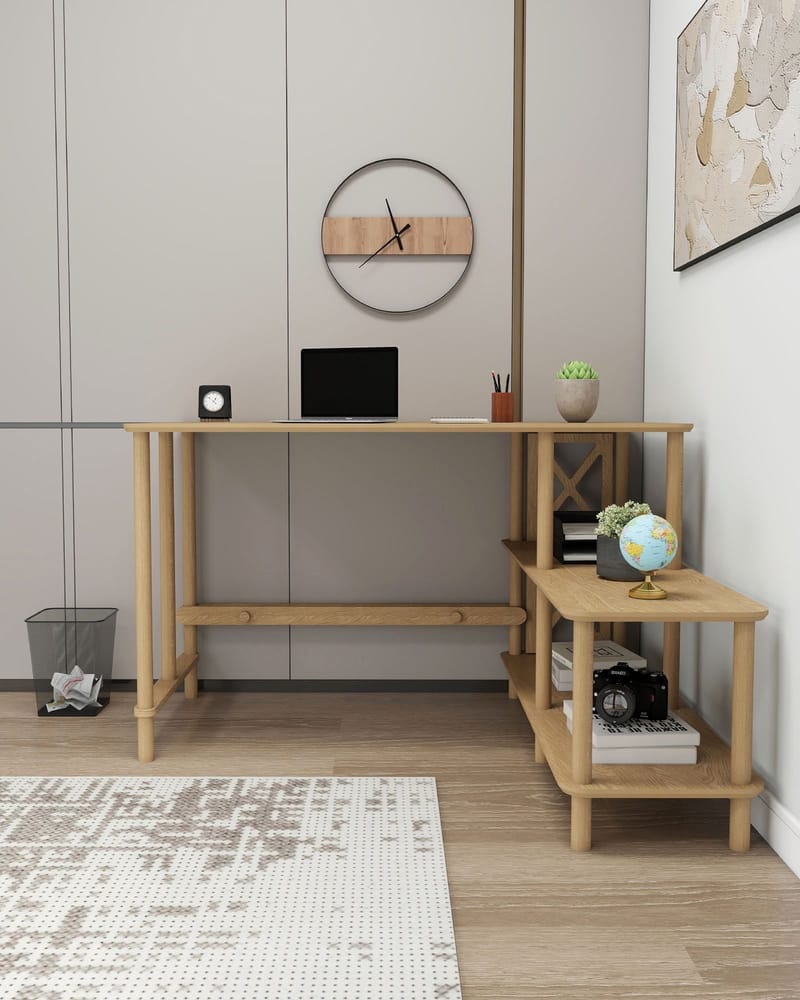 Morina Kirjoituspöytä 125 cm - Tammi - Huonekalut - Pöytä & ruokailuryhmä - Työpöytä - Tietokonepöytä