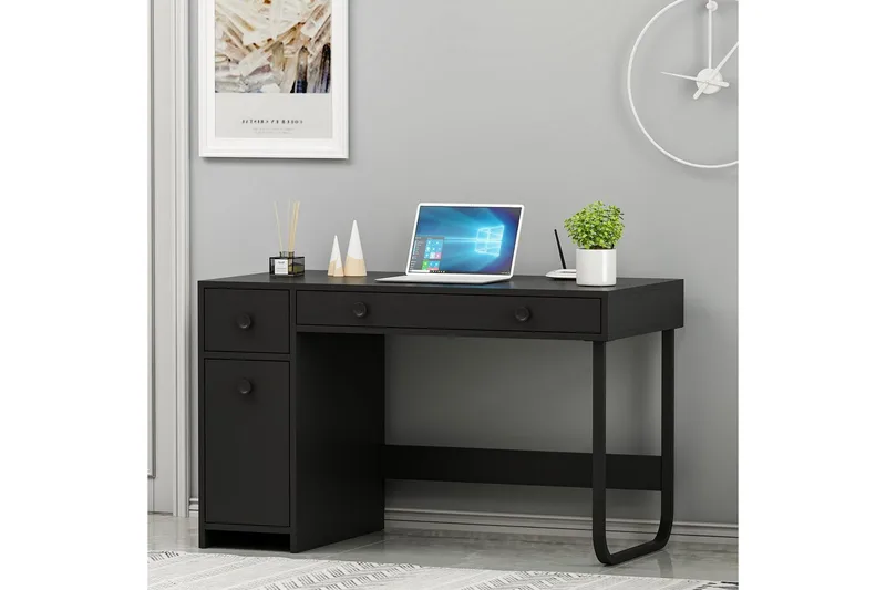 Neric Kirjoituspöytä 60x120 cm - Musta - Huonekalut - Pöytä & ruokailuryhmä - Työpöytä
 - Tietokonepöytä