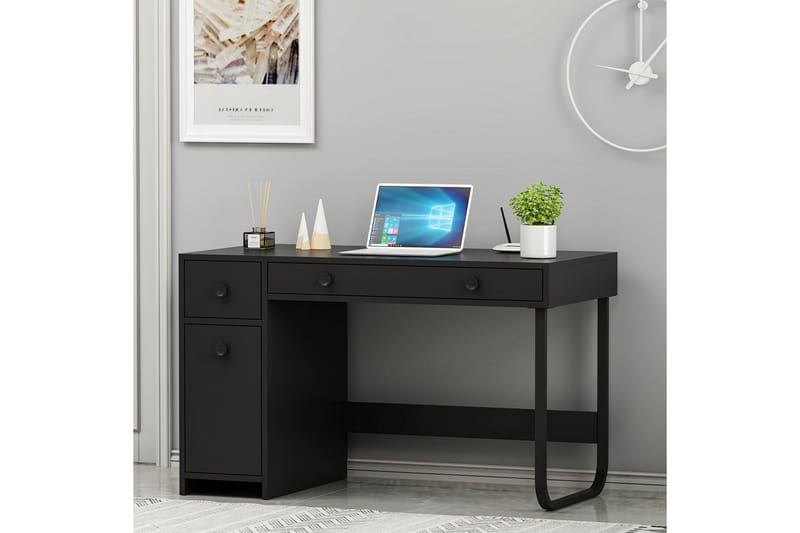 Neric Kirjoituspöytä 60x120 cm - Musta - Huonekalut - Pöytä & ruokailuryhmä - Työpöytä
 - Tietokonepöytä