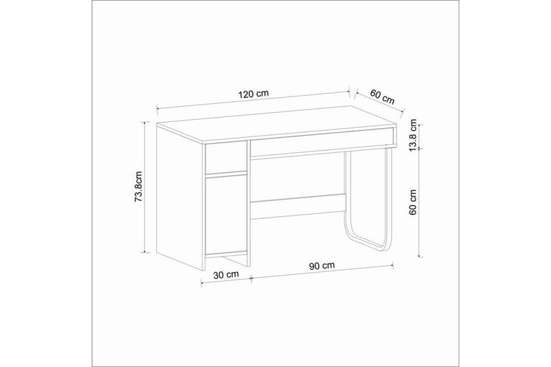 Neric Kirjoituspöytä 60x120 cm - Musta - Huonekalut - Pöytä & ruokailuryhmä - Työpöytä
 - Tietokonepöytä