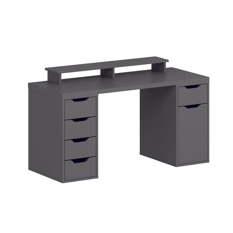 Opiskelupöytä Kalune Design Alen 150 cm (150 x 75 x 60 cm) Antrasiitti 5 laatikkoa - Antrasiitti - Huonekalut - Pöytä & ruokailuryhmä - Työpöytä - Tietokonepöytä