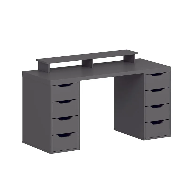 Opiskelupöytä Kalune Design Alen 150 cm (150 x 75 x 60 cm) Antrasiitti 8 laatikkoa, Antrasiitti