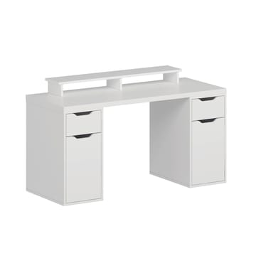 Opiskelupöytä Kalune Design Alen 150 cm (150 x 75 x 60 cm) Valkoinen 2 laatikkoa, 2 kaappia - Valkoinen - Huonekalut - Pöytä & ruokailuryhmä - Työpöytä - Tietokonepöytä