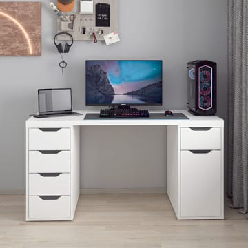 Opiskelupöytä Kalune Design Alen 150 cm (150 x 75 x 60 cm) Valkoinen 5 laatikkoa - Valkoinen - Huonekalut - Pöytä & ruokailuryhmä - Työpöytä - Tietokonepöytä