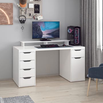 Opiskelupöytä Kalune Design Alen 150 cm (150 x 75 x 60 cm) Valkoinen 5 laatikkoa - Valkoinen - Huonekalut - Pöytä & ruokailuryhmä - Työpöytä - Tietokonepöytä