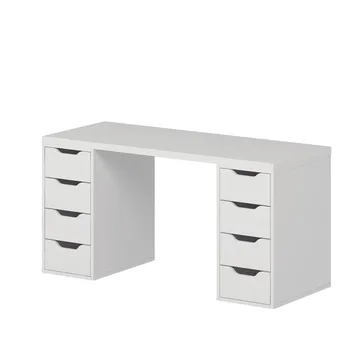 Opiskelupöytä Kalune Design Alen 150 cm (150 x 75 x 60 cm) Valkoinen 8 laatikkoa - Valkoinen - Huonekalut - Pöytä & ruokailuryhmä - Työpöytä - Tietokonepöytä
