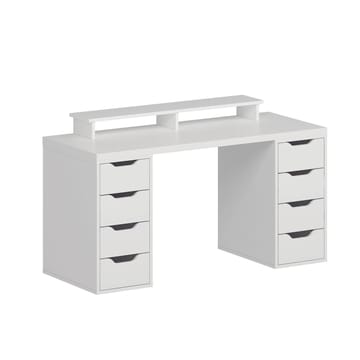 Opiskelupöytä Kalune Design Alen 150 cm (150 x 75 x 60 cm) Valkoinen 8 laatikkoa - Valkoinen - Huonekalut - Pöytä & ruokailuryhmä - Työpöytä - Tietokonepöytä