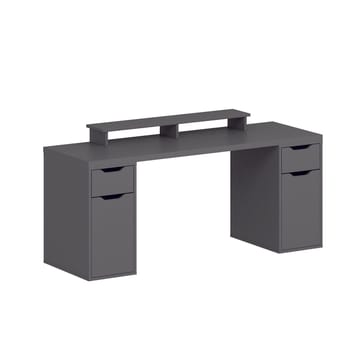Opiskelupöytä Kalune Design Alen 180 cm (180 x 75 x 60 cm) Antrasiitti 2 laatikkoa, 2 kaappia - Antrasiitti - Huonekalut - Pöytä & ruokailuryhmä - Työpöytä - Tietokonepöytä