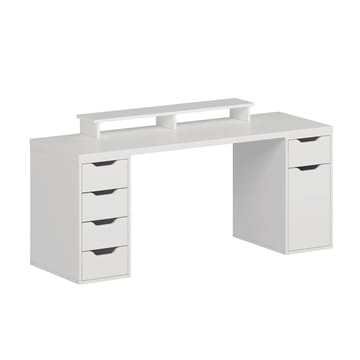 Opiskelupöytä Kalune Design Alen 180 cm (180 x 75 x 60 cm) Valkoinen 5 kaappia - Valkoinen - Huonekalut - Pöytä & ruokailuryhmä - Työpöytä - Tietokonepöytä