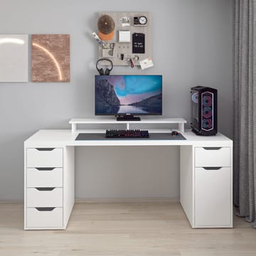 Opiskelupöytä Kalune Design Alen 180 cm (180 x 75 x 60 cm) Valkoinen 5 kaappia - Valkoinen - Huonekalut - Pöytä & ruokailuryhmä - Työpöytä - Tietokonepöytä