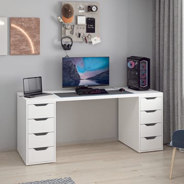Opiskelupöytä Kalune Design Alen 180 cm (180 x 75 x 60 cm) Valkoinen 8 laatikkoa - Valkoinen - Huonekalut - Pöytä & ruokailuryhmä - Työpöytä - Tietokonepöytä
