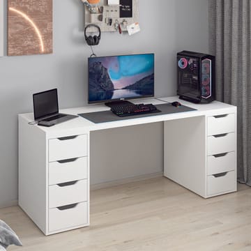 Opiskelupöytä Kalune Design Alen 180 cm (180 x 75 x 60 cm) Valkoinen 8 laatikkoa - Valkoinen - Huonekalut - Pöytä & ruokailuryhmä - Työpöytä - Tietokonepöytä